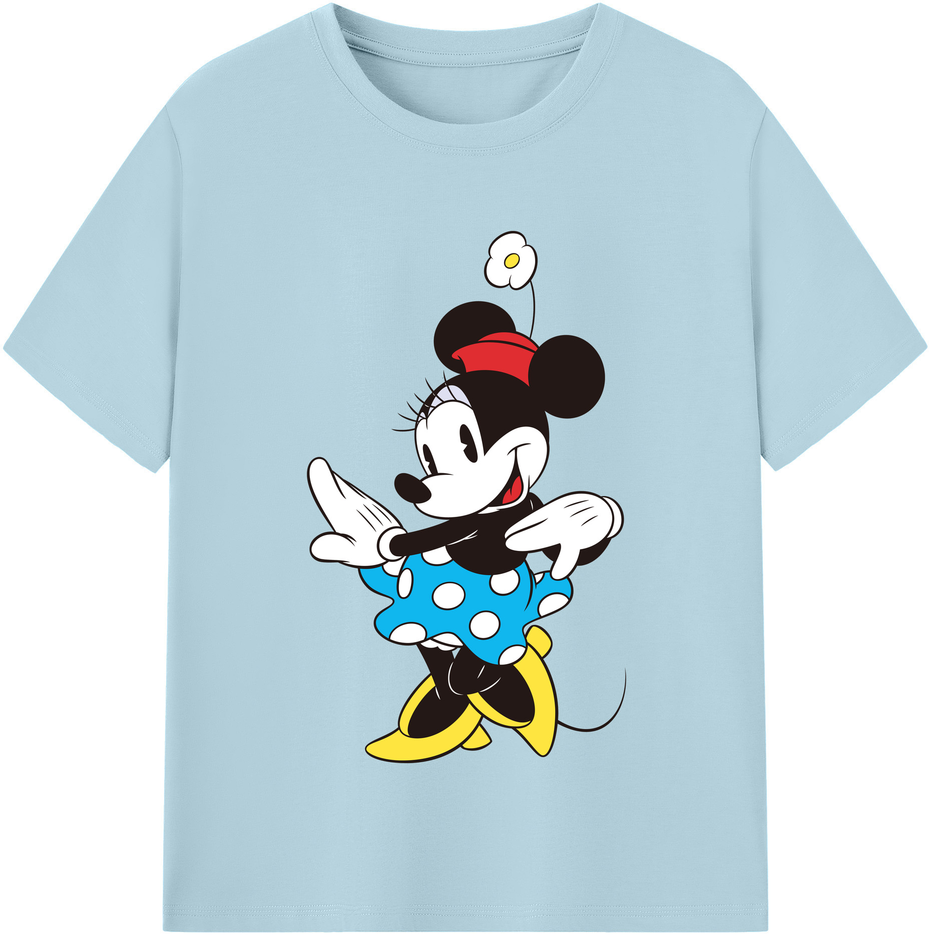 （画像用） ミッキーマウス Mickey Mouse 綿100％半袖Tシャツ（フロントプリント）